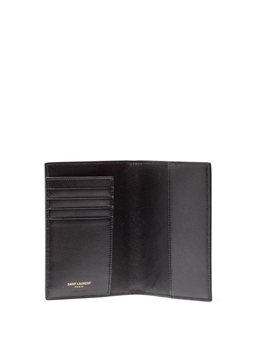 Saint Laurent 607659 02G0W1000 Small Monogram Credit Card Holder in Matte Leather SAINT LAURENT | 607659 02G0W1000